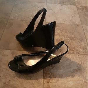 Jessica Simpson Black Wedges size 8